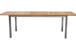 OUTFLEXX Ausziehtisch, Teakholz/Edelstahl, Plattenstärke 25mm, 180/240x100cm, FSC®-zertifiziertes Produkt