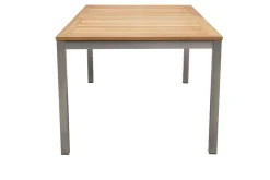 OUTFLEXX Ausziehtisch, Teakholz/Edelstahl, Plattenstärke 25mm, 180/240x100cm, FSC®-zertifiziertes Produkt