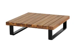 OUTFLEXX Bahamas Ecklounge für 5-6 Personen, anthrazit, Aluminium/Akazie, Kaffeetisch 77 x 77 cm, FSC®-zertifiziertes Produkt