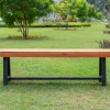 OUTFLEXX Bank, natur/schwarz, Akazie, 160 x 36,5 x 45 cm, FSC®-zertifiziertes Produkt