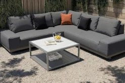 OUTFLEXX Beau Gartenlounge für 5-6 Personen, grau, Aluminium/Polyester, inkl. Kaffeetisch