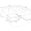 OUTFLEXX Beau Gartenlounge mit Outdoor-Teppich, grau/andorra-weiß, Alu/Polyester/PET-Garn, Teppich rechteckig 240 x 160 cm, inkl. Kaffeetisch
