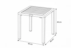 OUTFLEXX Beistelltisch, anthrazit matt, Aluminium, 40x40cm