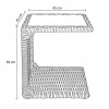 OUTFLEXX Beistelltisch, grau, Polyrattan, 45 x 45 x 50 cm, Tischplatte Spraystone, innenliegend