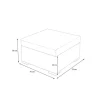OUTFLEXX Beistelltisch/Hocker, creme/weiß, schwarz, Polyrattan, inkl. Glasplatte und Polster