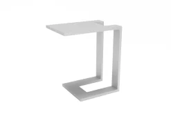 OUTFLEXX Beistelltisch U-Förmig, weiß, Aluminium, 50 x 30 cm,belastbar, korrosionsbeständig