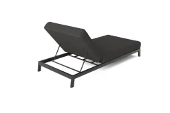 OUTFLEXX Bite Gartenliegen-Set, anthrazit/grau, Aluminium/Polyester, 205 x 90 cm, schnelltrocknend, rostfreies Material, Kissen inklusive
