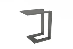 OUTFLEXX Bite Gartenliegen-Set mit Beistelltisch, anthrazit, Aluminium/Polyester, 205 x 90 cm, schnelltrocknend, inklusive Dekokissen