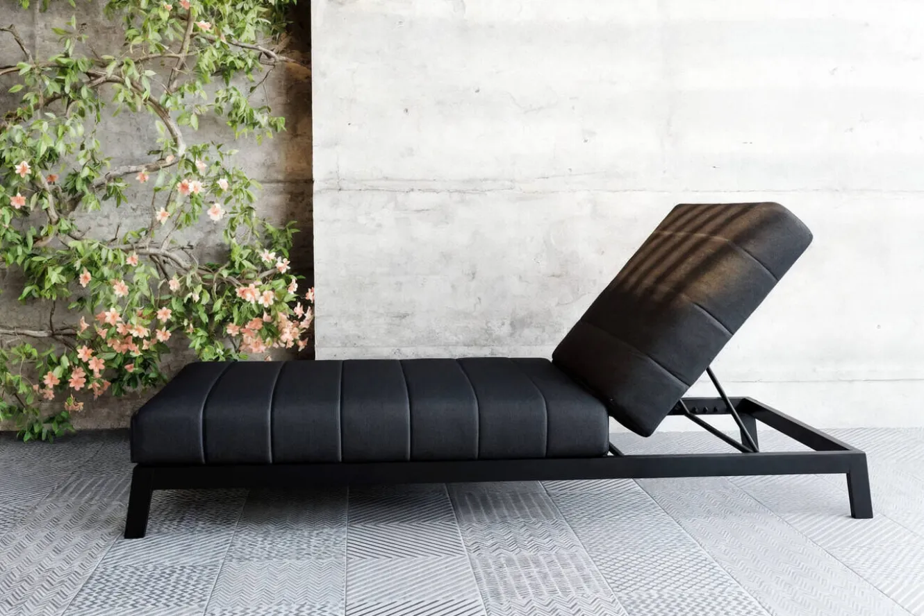 OUTFLEXX Bite Sonnenliege, verstellbar, 205x90cm, Aluminium, schnelltrocknend, anthrazit