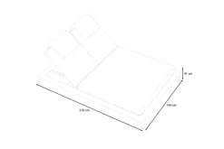 OUTFLEXX Blain Garten-Doppelliege, dunkelgrau, Alu/Polyester, mit Quick-Dry Schaumpolstern