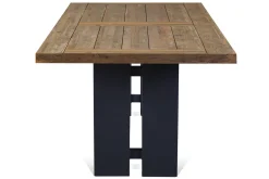 OUTFLEXX Bob Garten-Essgruppe, anthrazit/natur, Alu/recycled Teak/Rope, 220 x 100 cm, 6 x Sessel, FSC®-zertifiziertes Produkt