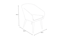 OUTFLEXX Borneo Cocktail-Sessel, beige-meliert, Polyrattan/Akazie, Gebürstet, Polster Inklusive, FSC®-zertifiziertes Produkt
