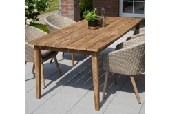 OUTFLEXX Borneo Dining-Tisch, Akazie, gebürstet, 180 x 90 cm, FSC®-zertifiziertes Produkt