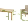 OUTFLEXX Borneo Garten-Essgruppe, beige-meliert, Polyrattan/Akazie, Tisch 180 x 90 cm, 6 Landhaussessel, FSC®-zertifiziertes Produkt