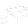 OUTFLEXX Borneo Garten-Essgruppe, beige/natur, Akazie/Polyrattan, Ausziehtisch 180/240 x 100 cm, 8 Cocktail-Sessel, Polster Inklusive, FSC®-zertifiziertes Produkt