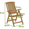 OUTFLEXX Bounty Klappsessel, natur, Teakholz, 58 x 68 x 105 cm