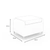 OUTFLEXX Country Collection Hocker, desert-beige, Alu/Polyrattan, 50 x 65 x 43 cm, witterungsbeständig, inkl. Auflage