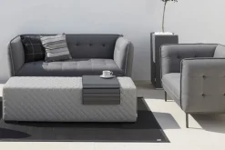 OUTFLEXX Cozy Loungebank, flanelle, Alu/Sunbrella, 148 x 50 x 42 cm