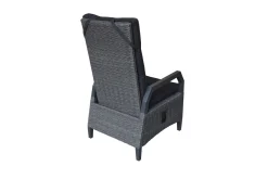 OUTFLEXX Darwin Garten-Essgruppe mit 8 Dining Sesseln, anthrazit/grau, Alu/Polyrattan, Tisch 200 x 100 cm, verstellbare Rückenlehne