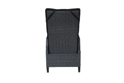 OUTFLEXX Darwin Garten-Essgruppe mit 8 Dining Sesseln, anthrazit/grau, Alu/Polyrattan, Tisch 200 x 100 cm, verstellbare Rückenlehne
