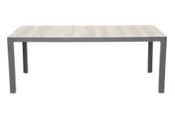 OUTFLEXX Darwin Garten-Essgruppe mit 8 Dining Sesseln, anthrazit/grau, Alu/Polyrattan, Tisch 200 x 100 cm, verstellbare Rückenlehne