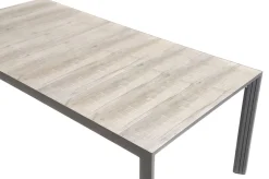 OUTFLEXX Darwin Garten-Essgruppe mit 6 Dining Sesseln, anthrazit/grau, Alu/Polyrattan, Tisch 200 x 100 cm, verstellbare Rückenlehne