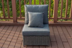 OUTFLEXX Dining-Lounge, grau, Polyrattan, 5-6 Personen, höhenverstellbarer Loungetisch, inkl. Polster