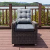 OUTFLEXX Dining Sessel, grau, Polyrattan, 74 x 83 x 110 cm, Rückenlehne stufenlos verstellbar
