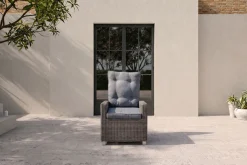 OUTFLEXX Dining Sessel, grau, Polyrattan, 74 x 83 x 110 cm, Rückenlehne stufenlos verstellbar