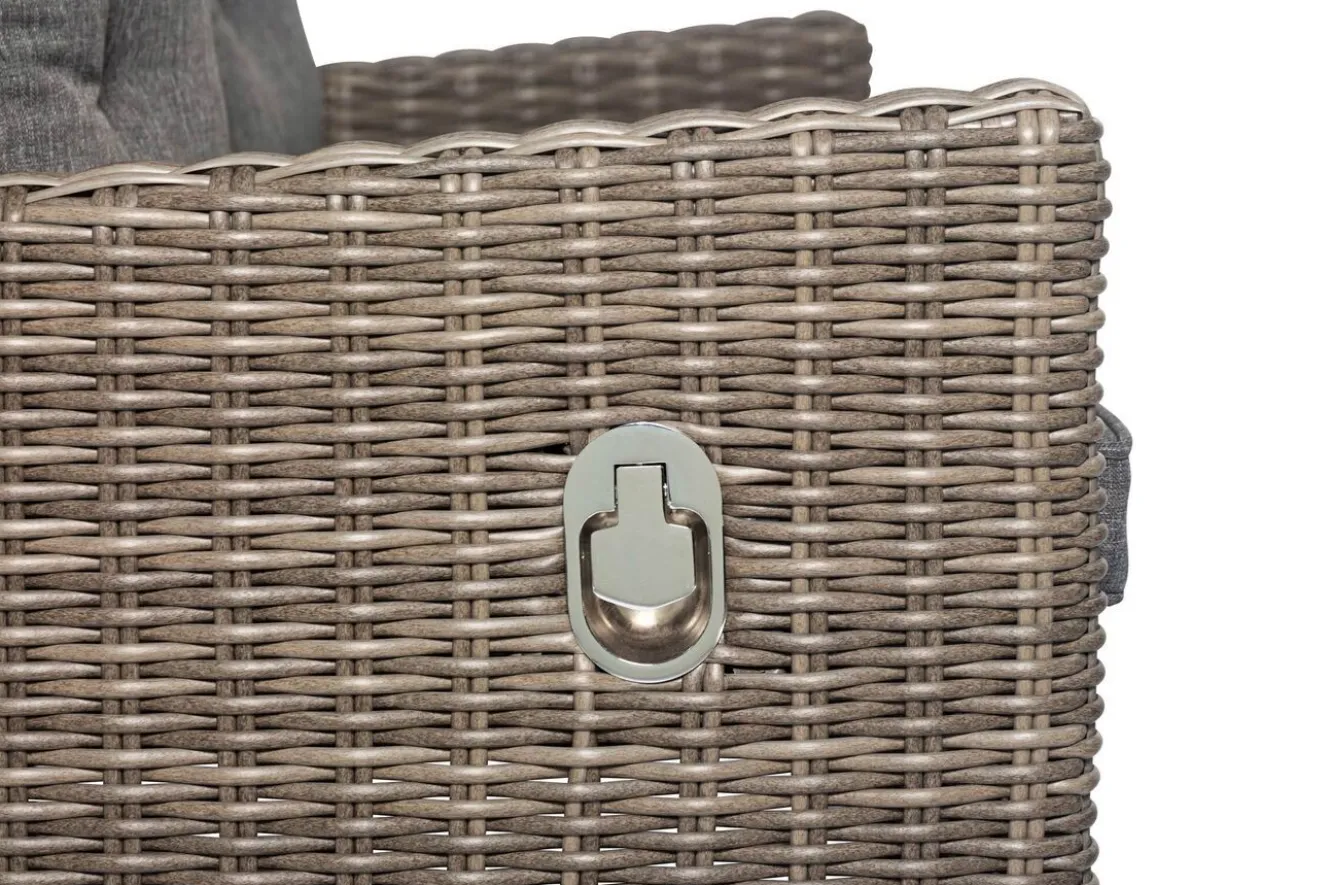OUTFLEXX Dining Sessel, grau, Polyrattan, 74 x 83 x 110 cm, Rückenlehne stufenlos verstellbar