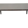 OUTFLEXX Dining Tisch, braun marmoriert, Polyrattan, 180 x 100 cm, Tischplatte Spraystone, 6mm