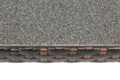 OUTFLEXX Dining Tisch, braun marmoriert, Polyrattan, 180 x 100 cm, Tischplatte Spraystone, 6mm