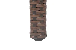 OUTFLEXX Dining Tisch, braun marmoriert, Polyrattan, 180 x 100 cm, Tischplatte Spraystone, 6mm