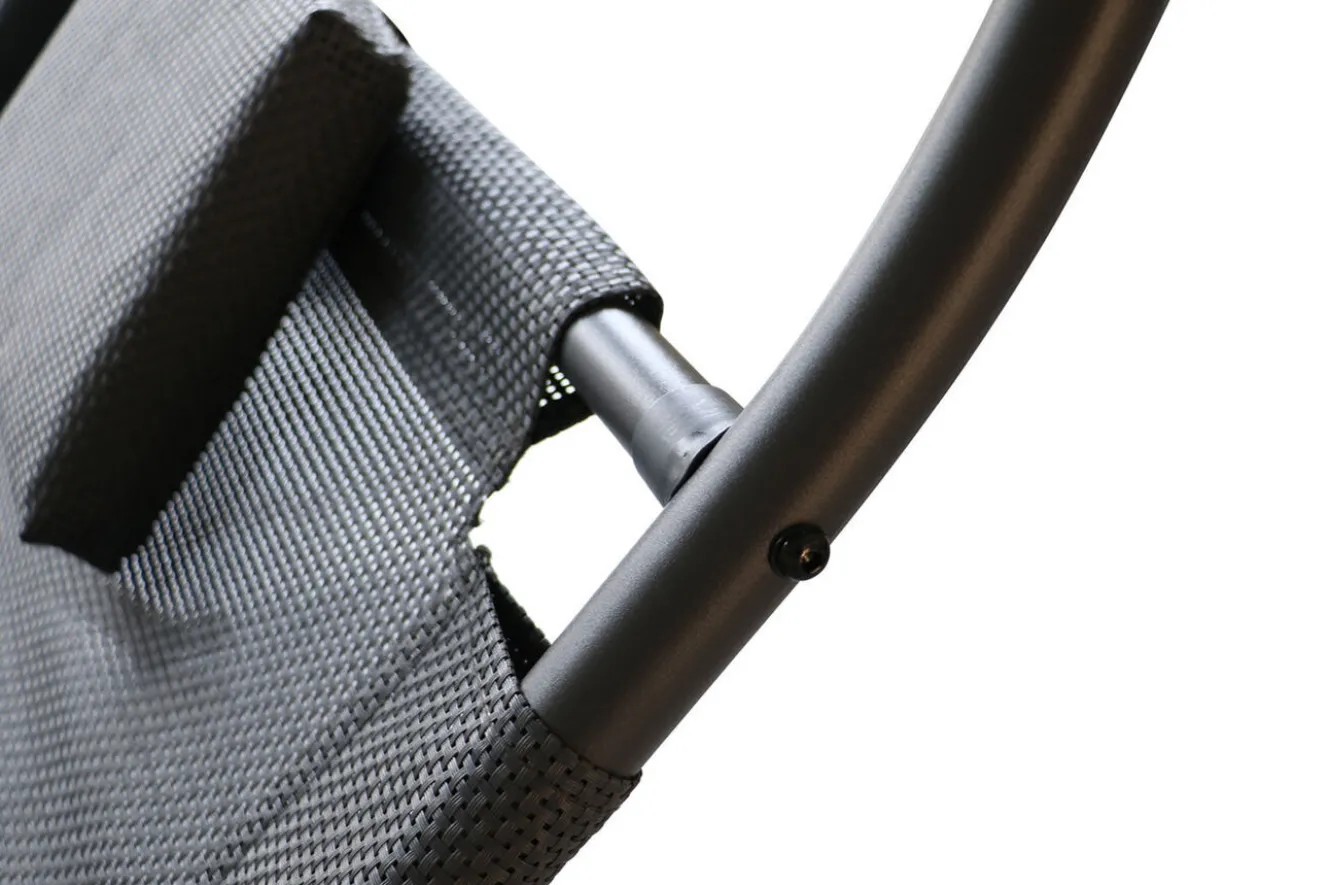 OUTFLEXX Doppelliege, anthrazit, Polyester/Stahl pulverbeschichtet, 205x138x34cm, inkl. Nackenkissen, rollbar