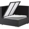 OUTFLEXX Eckelement, creme/weiß, schwarz, Polyrattan, inkl. Polster und Kissen, wasserfeste Kissenbox