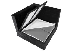 OUTFLEXX Eckelement, creme/weiß, schwarz, Polyrattan, inkl. Polster und Kissen, wasserfeste Kissenbox