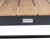 OUTFLEXX Ecklounge, anthrazit matt, Alu/Holzoptik, 5 Personen, Seitenablage