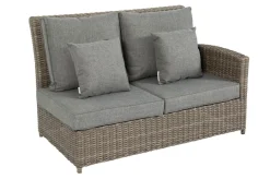 OUTFLEXX Ecklounge, grau, Polyrattan, 4tlg, 5-6 Personen, inkl. Polster und Kissen