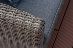 OUTFLEXX Ecklounge, grau, Polyrattan, 4tlg, 5-6 Personen, inkl. Polster und Kissen