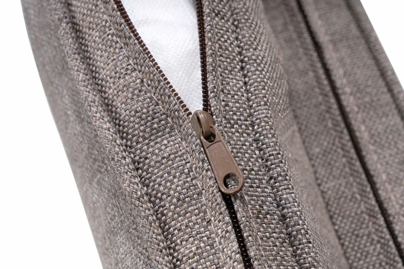 OUTFLEXX Elba Garten-Essgruppe, champagner-meliert/savanna, 200 x 95 cm, Polyrattan/Alu