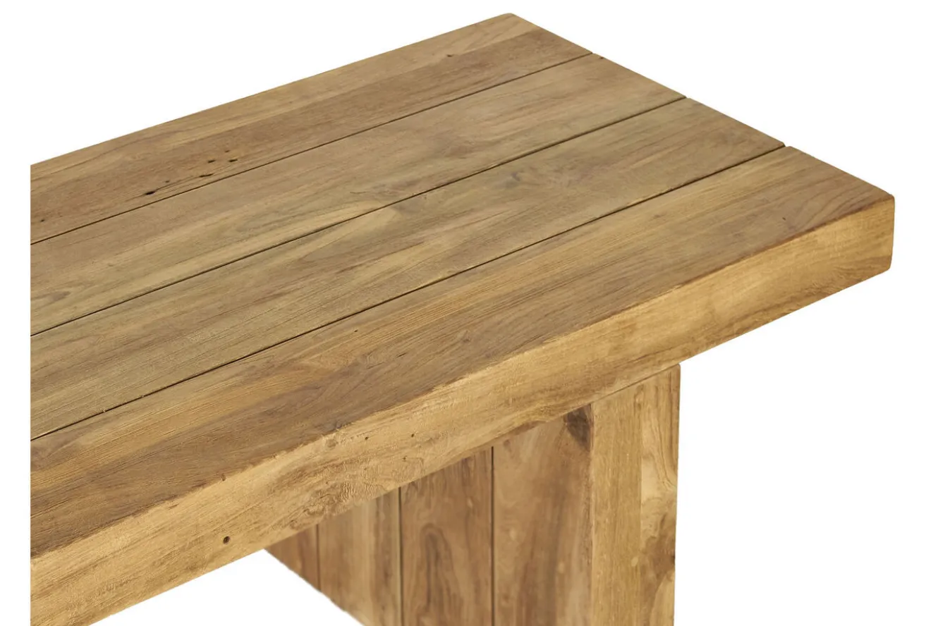 OUTFLEXX Encino Bank, natur, recycled FSC-Teak, 220 x 40 x 46 cm