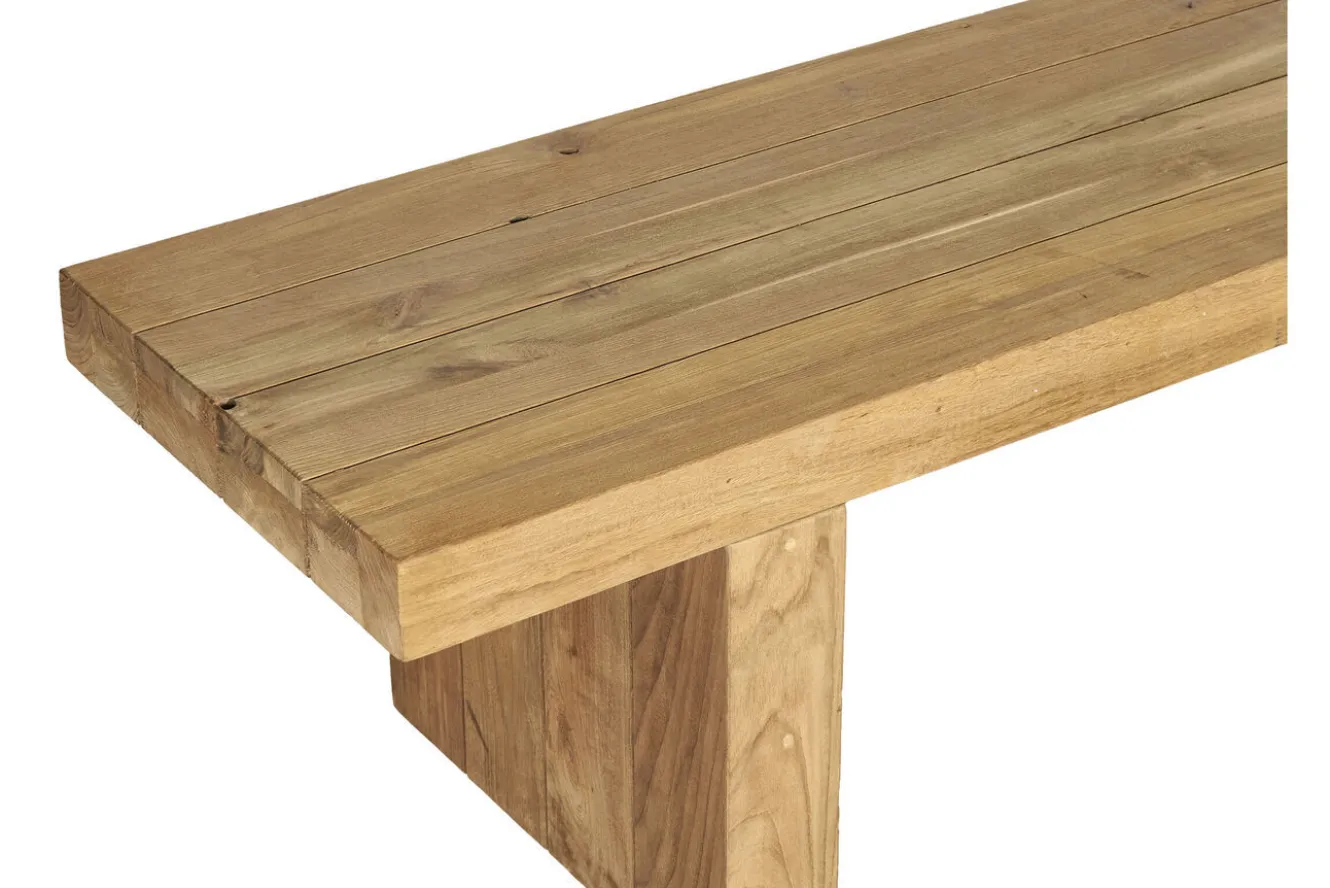 OUTFLEXX Encino Bank, natur, recycled FSC-Teak, 220 x 40 x 46 cm
