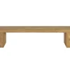 OUTFLEXX Encino Garten-Essgruppe, recyceltes Teak, Tisch 220x100cm, 2 Bänke 220x40cm, Gebürstet, Hohe Belastbarkeit, FSC®-zertifiziertes Produkt