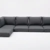 OUTFLEXX Ersatzbezugset, 11-teilig, grau, für Lounge 18363 / 18370