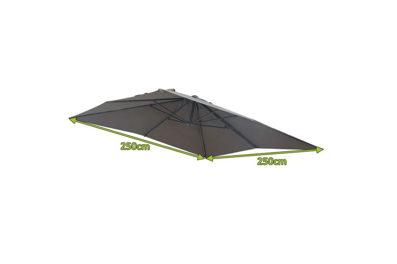 OUTFLEXX Ersatzdach für Ampelschirme, anthrazit, Polyester, 250x250cm