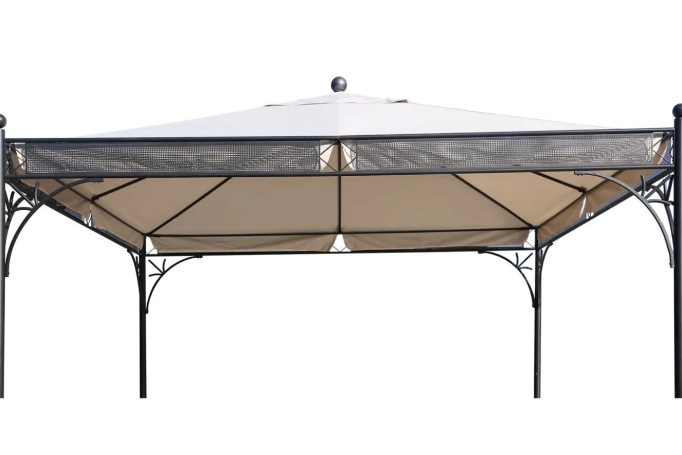 OUTFLEXX Ersatzdach für Siena Garden Pavillon Korfu, natur, Polyester PU-beschichtet, 350x350cm