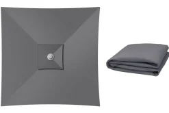 OUTFLEXX Ersatzdach, Grau, Polyester ca. 250 g/m², ca. 3x3m, Wasserabweisend, UV-Schutz