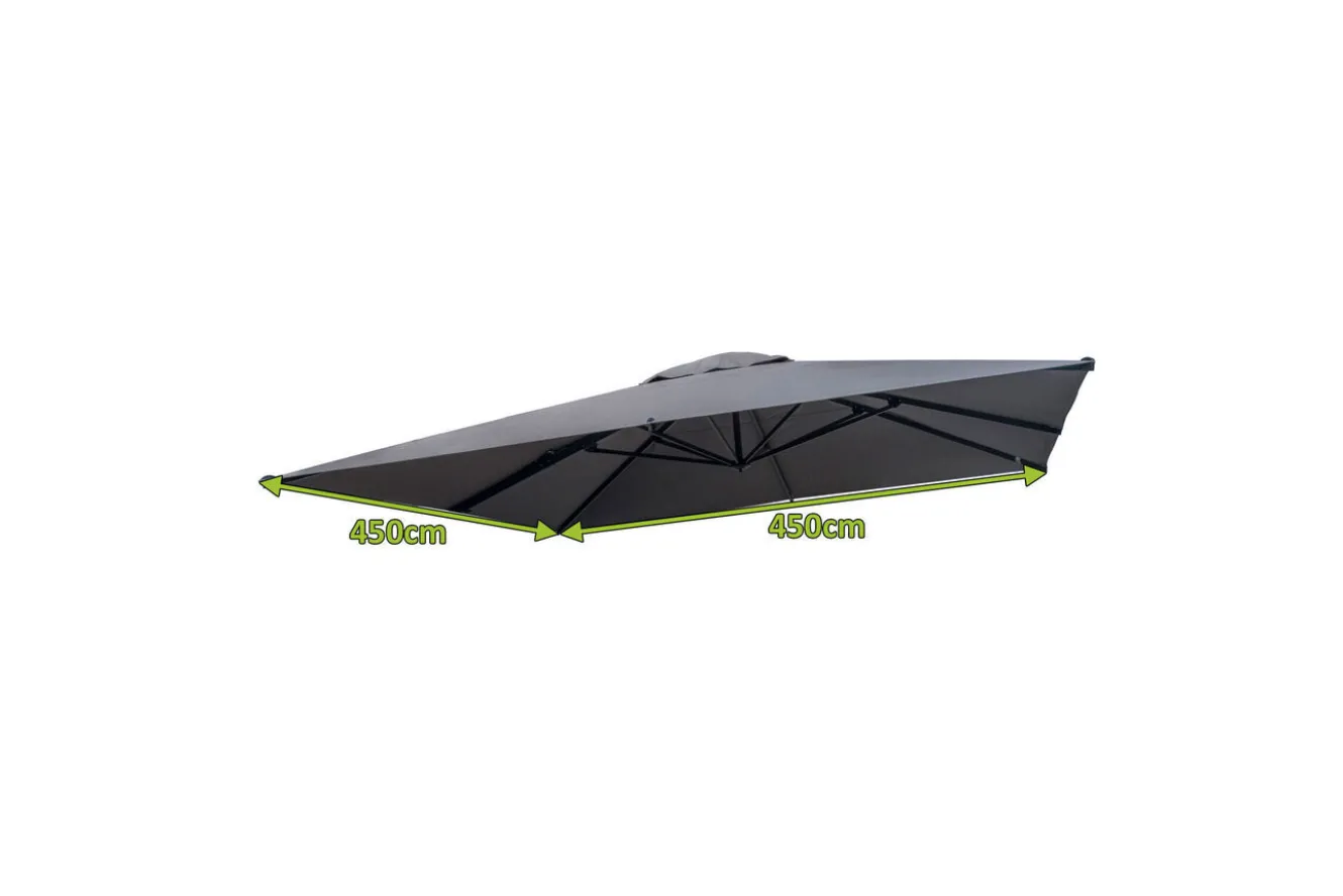 OUTFLEXX Ersatzdach Ultimate XL Ampelschirm, anthrazit, Polyester, 450 x 450 cm