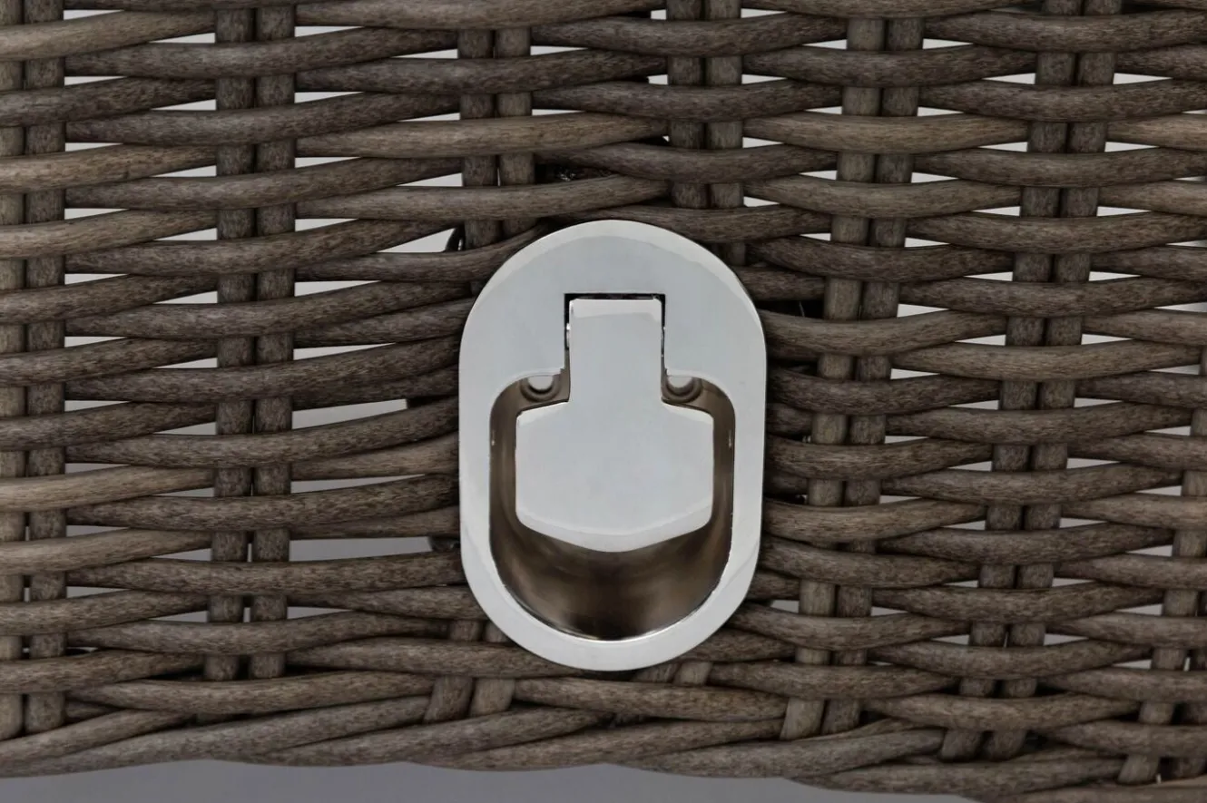 OUTFLEXX 2er Set Dining Sessel, grau, Polyrattan, je 55 x 65 x 112 cm, Rücken stufenlos verstellbar