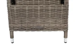OUTFLEXX 2er Set Dining Sessel, grau, Polyrattan, je 55 x 65 x 112 cm, Rücken stufenlos verstellbar